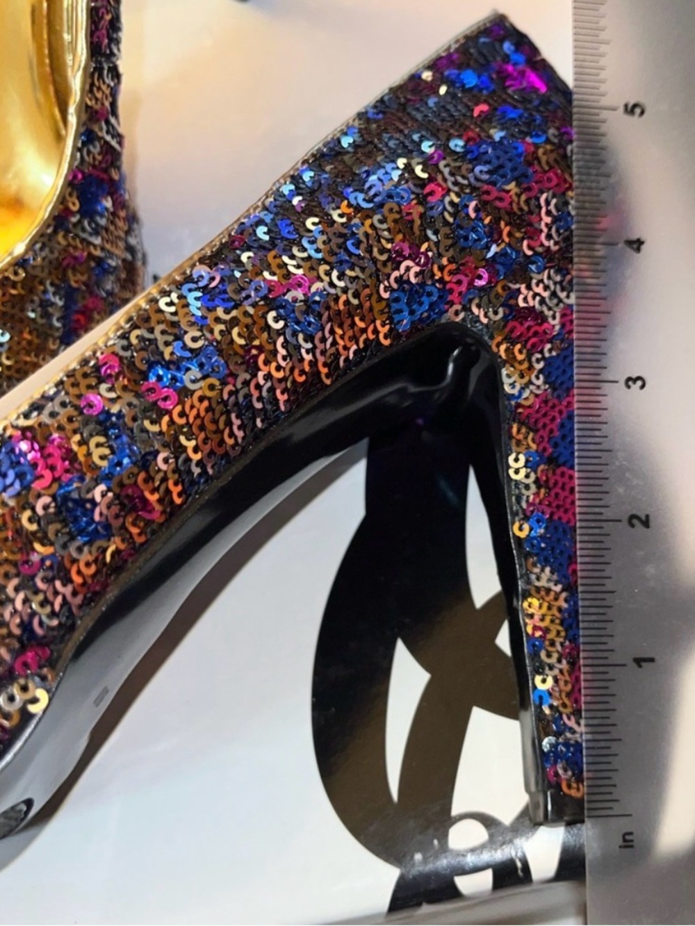 Nine West Sequin Shoes- Sz 7.5 - Picture 6 of 6